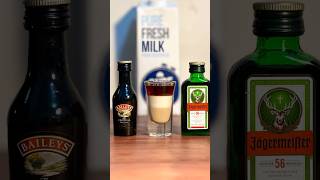 Milk Sandwich Shot🥛🐄 #baileys #jägermeister #milk #cocktail