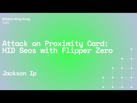 Attack on Proximity Card- HID Seos with Flipper Zero - Jackson Ip
