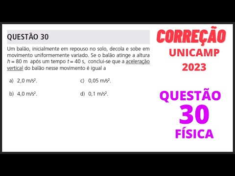 UNICAMP 2023 - QUESTÃO 30 -  FÍSICA