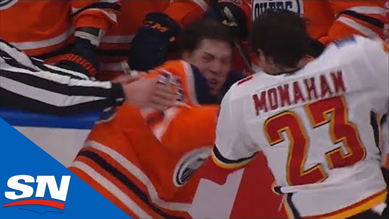 Vidéo: Sean Monahan et Ryan Nugent-Hopkins nous ont offert tout un COMBAT....