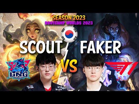 LNG Scout vs T1 Faker - Scout NEEKO vs Faker SYLAS Mid - Patch 13.19 KR Ranked