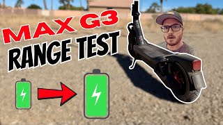 Segway Ninebot Max G3 Range Test with GT3 Battery Upgrade!