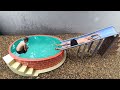 How To Make A Swimming Pool And Slide With Cement And Bricks Construction Idea