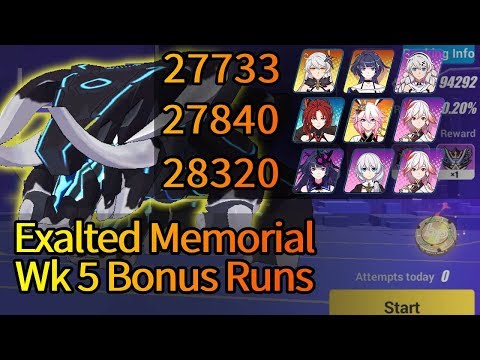 Exalted Parvati: 4 Ways to Kill (GK, FS, Judah, NS) | Week 5 Extras Exalted Memorial Honkai Impact 3