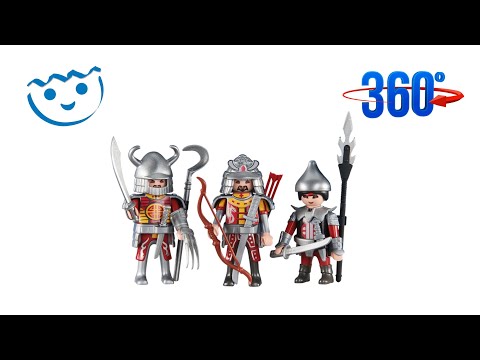 UNBOXING PLAYMOBIL 6326 - 3 CABALLEROS ASIÁTICOS ROJOS