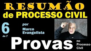 RESUMÃO de Processo Civil #6 - PROVAS