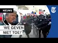 Trump-supporters op de vuist met politie tijdens protest