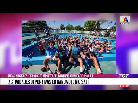 Actividades deportivas en Banda del Río Salí con el Director Lucas Rodíguez