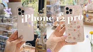 iPhone 12 Pro Unboxing 🍎 ( silver, 256gb ) + 🍯 cute accessories + organize my apps with me! 🌙