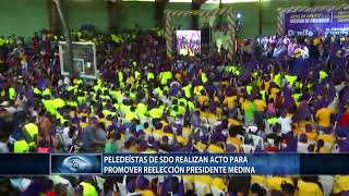 Peledeístas de SDO realizan acto para promover reelección del presidente Medina