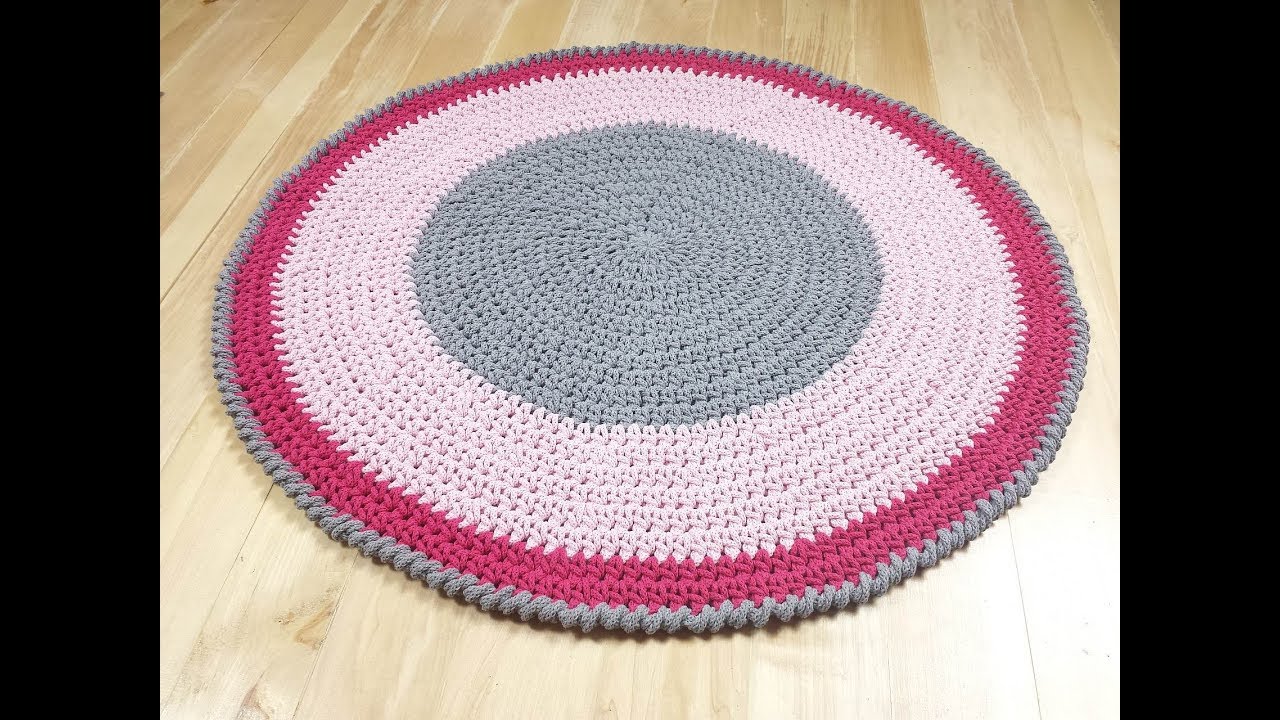 Dywan ze sznurka na szydełku 95 cm 1/2