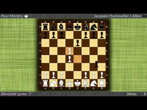 Paul Morphy (white) vs Jacques Chamouillet \ Allies (black) Opera game