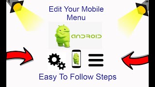 How To Edit Mobile Phone Menu