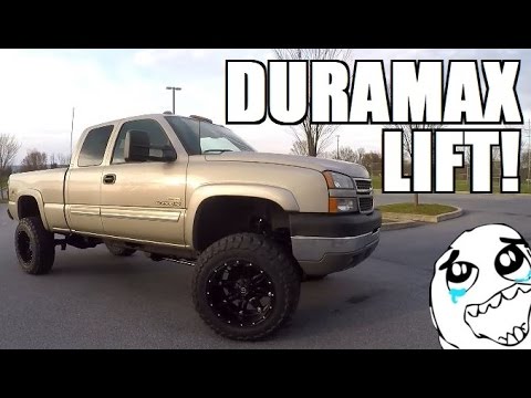 Duramax Build Update! ZONE OFFROAD 6 Inch Lift Install + Wheels and Tires!