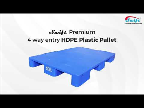 Non Rackable Injection Molded HDPE Plastic Pallet L1200 x W800 x H125 mm