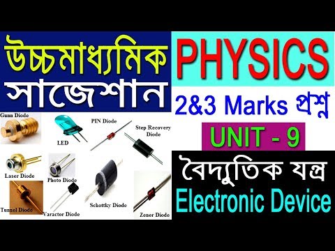 Physics suggestion-2020(HS)WBCHSE | Electronics Device | নবম অধ্যায় | 2&3 Marks | নির্বাচিত প্রশ্ন Video