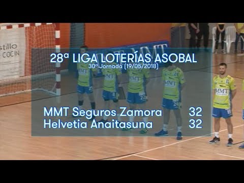 LIGA LOTERIAS ASOBAL J30 MMT Seguros Zamora - Helvetia Anaitasuna 32-32