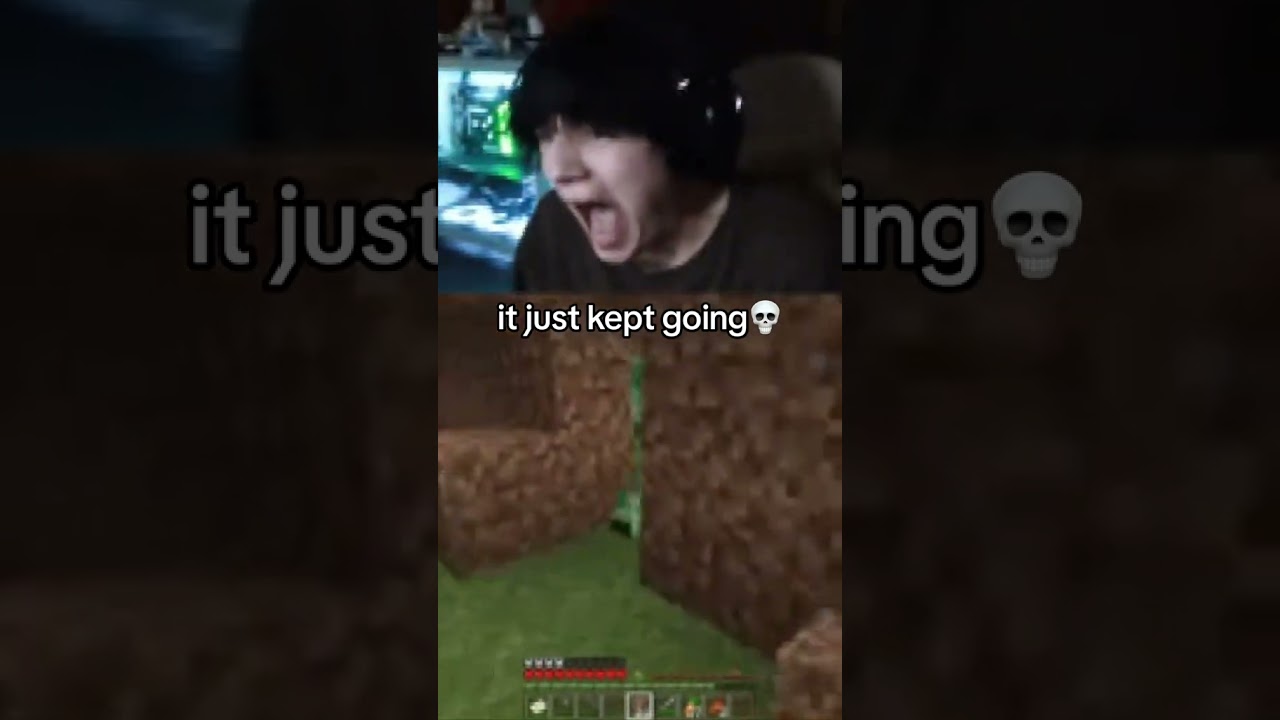 it just kept going💀 #minecraft #minecraftmemes #funny #meme #creebus