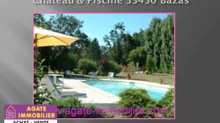 preview picture of video 'vente chateau avec piscine et 5.800 m² de terrain 33430 BAZAS gironde'