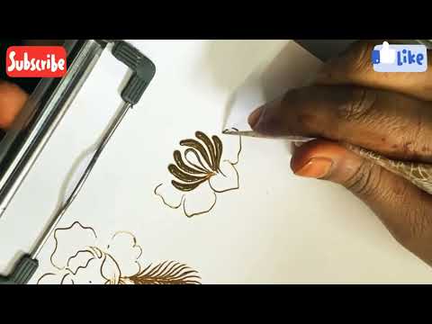 Rose Bold Mehndi Tutorial @Naziya-gt9sv #mehndi #short #duet #wedding #flowers #viral #love #duet