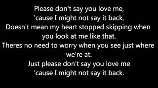 Gabrielle Aplin - Please don&#39;t say you love me *lyrics*