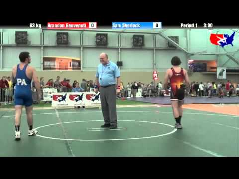 Brandon Benvenuti vs. Sam Sherlock at 2013 ASICS University Nationals - FS