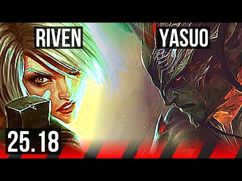 RIVEN vs YASUO (TOP) | Dominating | KR Master | 25.18