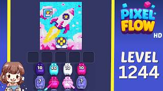 Pixel Flow Level 1244 Solution Walkthrough