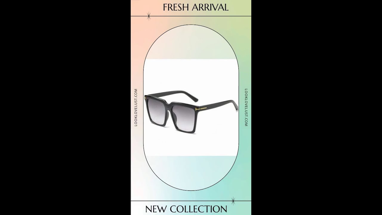 Vintage Big Frame Women's Square Sunglasses