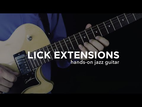 Hands-On Jazz Guitar Lesson #1 - MUST KNOW LICKS ON II-V-I
