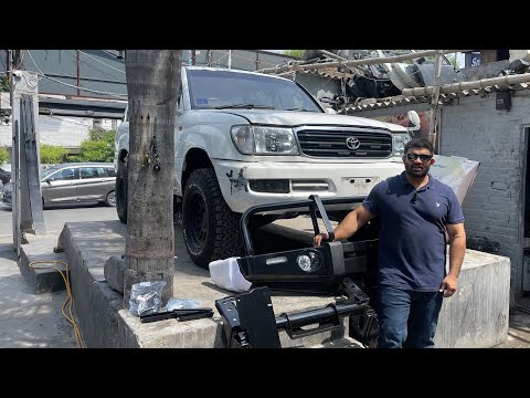 Toyota Land Cruiser 100 Series Modification. Ironman4x4 Bumper / Bullbar Installation.