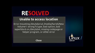 Download the video "UNABLE TO ACCESS HDD ON LINUX PROBLEM SOLVED"