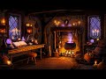 Cozy Witch Cottage Halloween Ambience With Fireplace Rain Distant Thunder For Relaxation