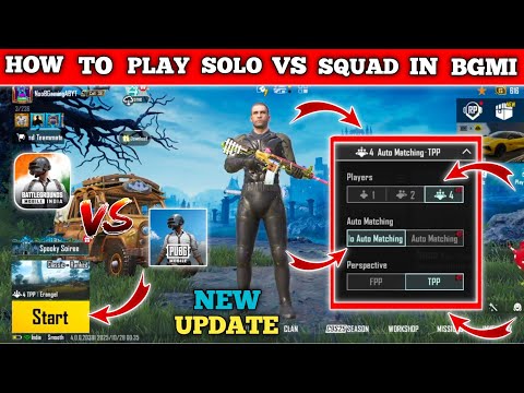 How to play solo vs squad in bgmi || bgmi me solo vs squad kaise khele || bgmi solo vs squad setting