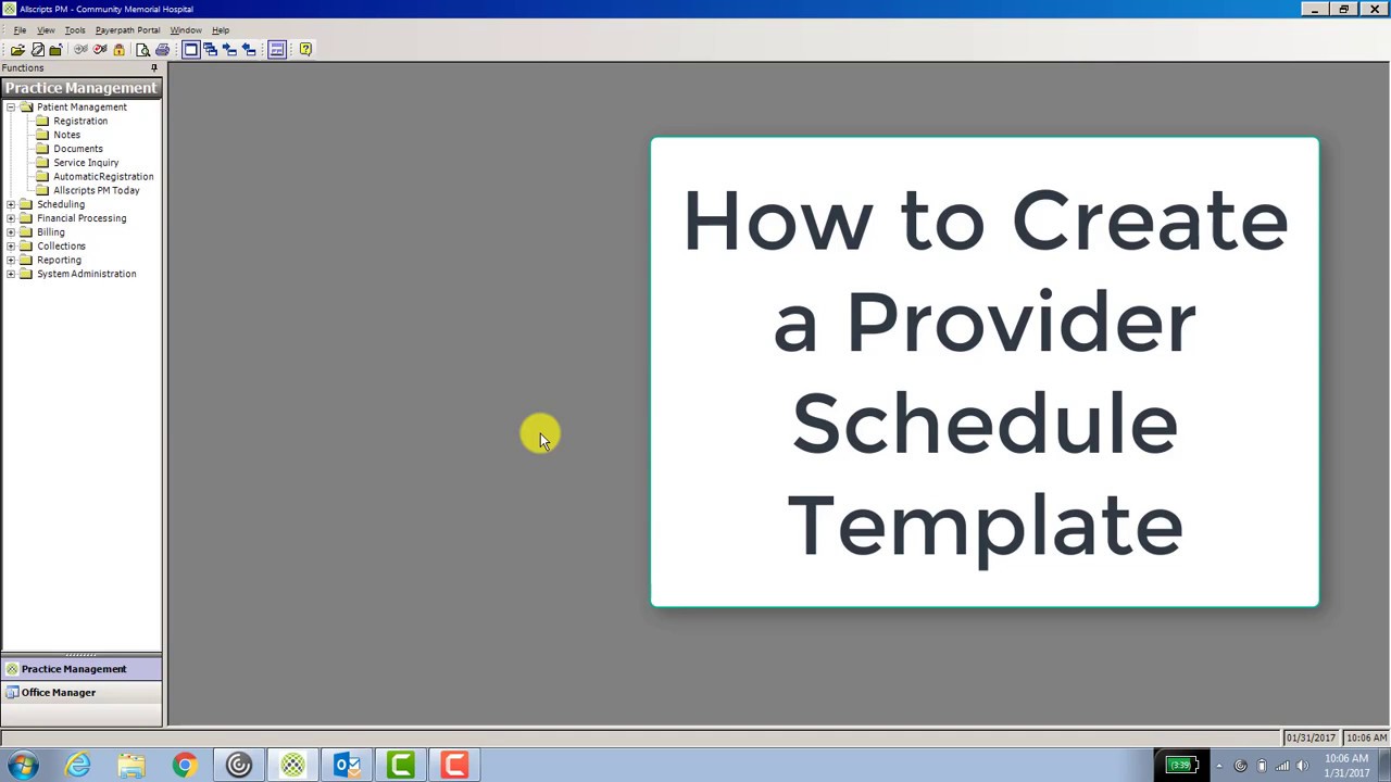 How to Create a Provider Schedule Template