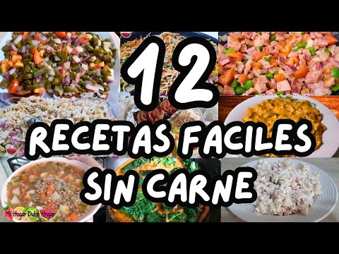 ✅️12 RECETAS ¡SIN CARNE! 🌱 Fáciles y Económicas #mihogardulcehogar #recetassincarne #recetas #fyp