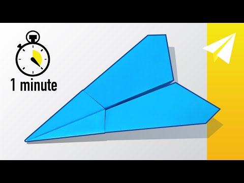 How to Make an EASY Paper Airplane in 1 Minute (60 seconds) — Flies VERY Far!