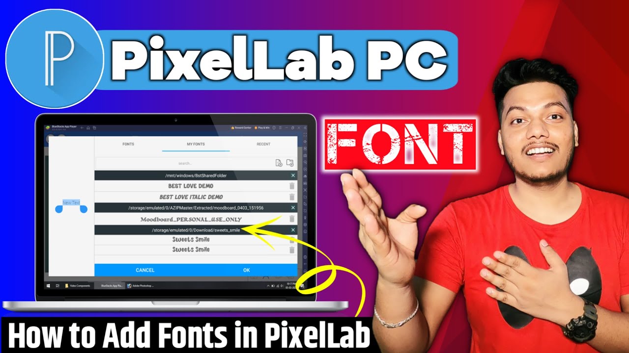 Pixellab PC me Font kaise Add karen | How to Add Custom Fonts in PixelLab PC