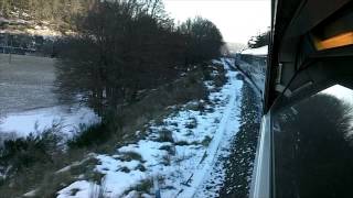 preview picture of video 'TRAIN CEVENOL : ARRIVEE SUR LA BASTIDE ST LAURENT 9déc2012 (vidéo semie extérieure vue du train)'