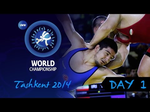 Finals Highlights from Day One of the Wrestling World Championships 2014