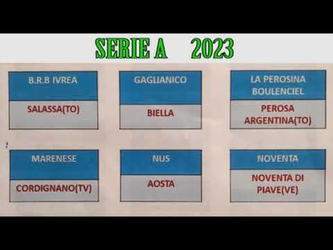 Bocce : Calendario Campionato Serie A 2023