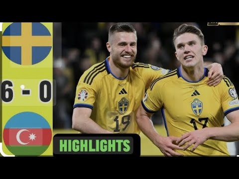 Sweden vs Azerbaijan | UEFA Nation League 2024-25 | Highlights @Football123-h2u
