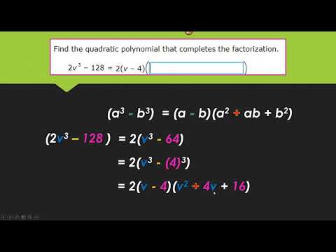 Factoring Sums and Differences of Cubes