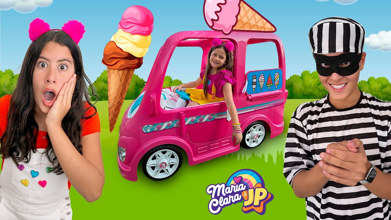 Maria Clara and JP in a funny ice cream cart story