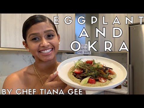 Vegan Roasted Eggplant & Okra | Healthy Summer Recipe | Cookin' with Tee