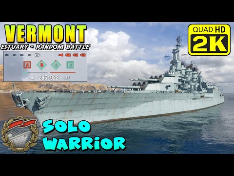 Battleship Vermont - 600 points behind and alone against 4 enemies