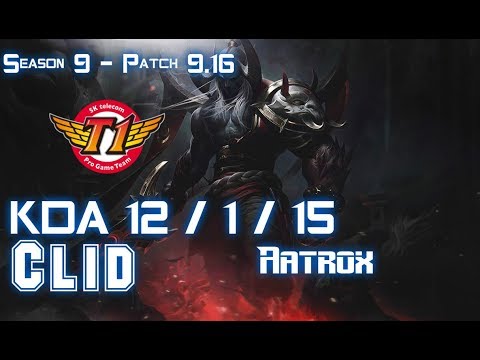 SKT T1 Clid AATROX vs JARVAN IV Jungle - Patch 9.16 KR NORMAL