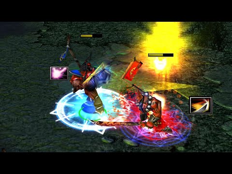 DOTA AXE VS JUGGERNAUT: SUPER HARD GAME (A LOT OF KILLS!!)