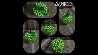 How to bead Apple/Cara Membuat Apel Bahan Manik/DI