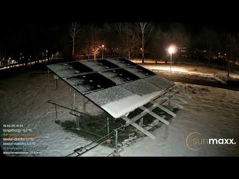 Schnee abschmelzen bei PVT-Anlage · Daten vom 16.02.2025